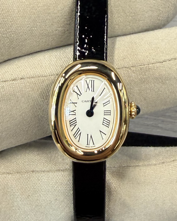 2026 Cartier Baignoire Mini 18.7MM Quartz Silver Dial Leather Strap (WGBA0075)