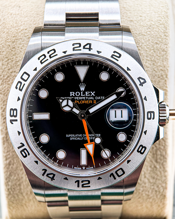 No Reserve - 2022 Rolex Explorer II 42MM Black Dial Oyster Bracelet (226570)