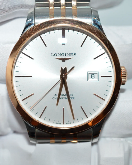 Longines Record 40MM Silver Dial Two-Tone Bracelet (L2.821.5)