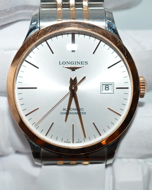 Longines Record 40MM Silver Dial Two-Tone Bracelet (L2.821.5)