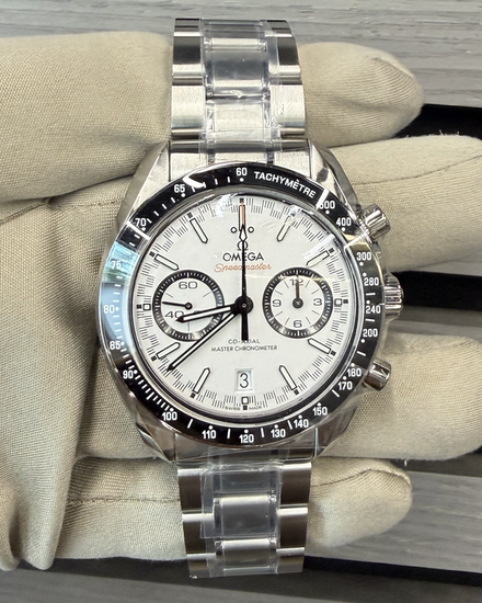 2026 Omega Speedmaster Racing 44.25MM White Dial Steel Bracelet (329.30.44.51.04.001)