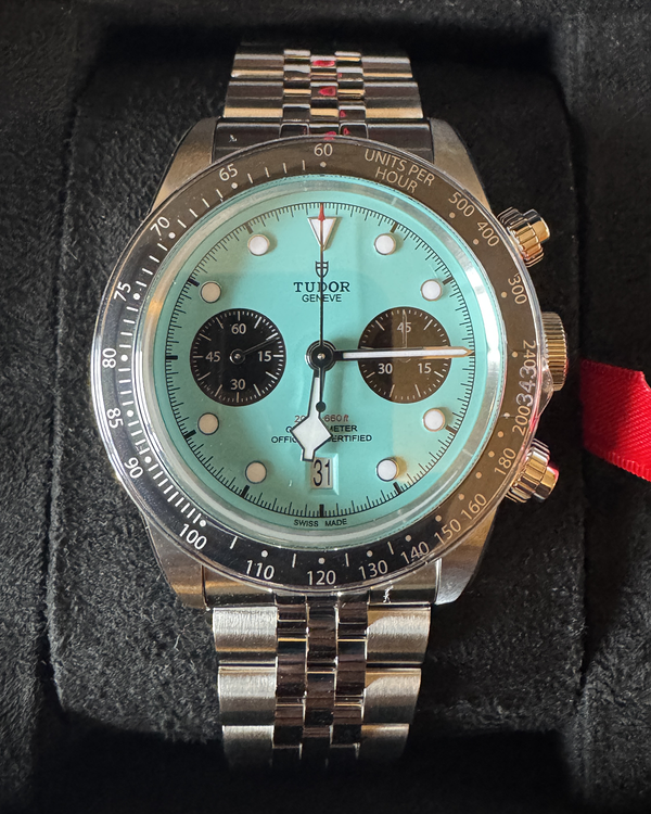 2026 Tudor Black Bay Chrono 41MM "Flamingo" Turquoise Dial Steel Bracelet (79360N-0024)