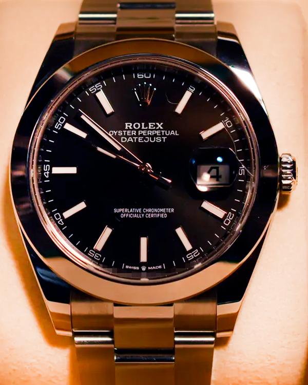 2025 Rolex Datejust 41MM Black Dial Oyster Bracelet (126300)