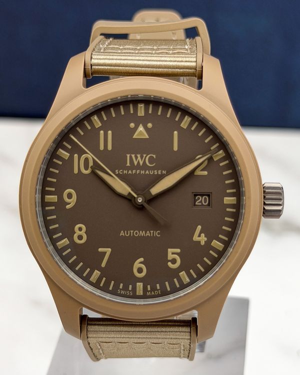 2025 IWC Schaffhausen Pilot Top Gun Edition "Mojave Desert" 41MM Brown Dial Textile Strap (IW328106)