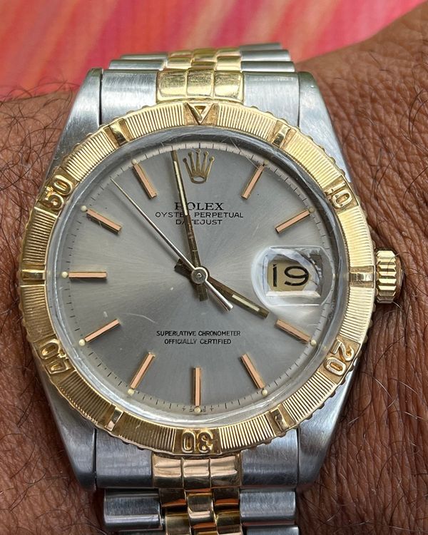 No Reserve - 1968 Rolex Datejust Turn-O-Graph 36MM Silver Dial Two-Tone Jubilee Bracelet (1625)