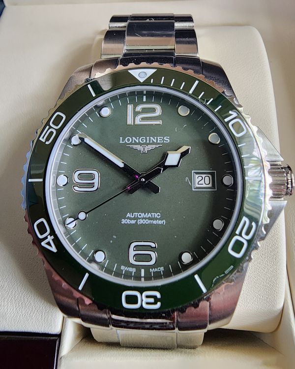 No Reserve - 2026 Longines HydroConquest 41MM Green Dial Streel Bracelet (L3.781.4.06.6)