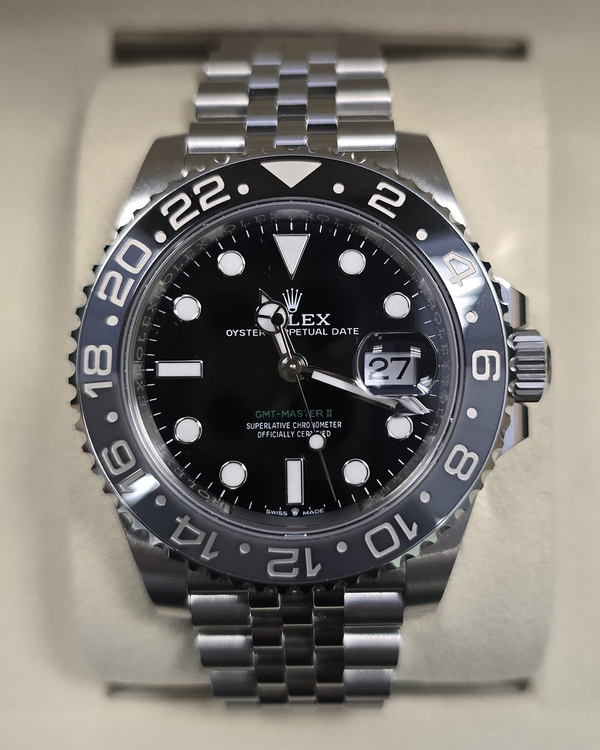 2026 Rolex GMT-Master II "Bruce Wayne" 40MM Black Dial Oyster Bracelet (126710GRNR)