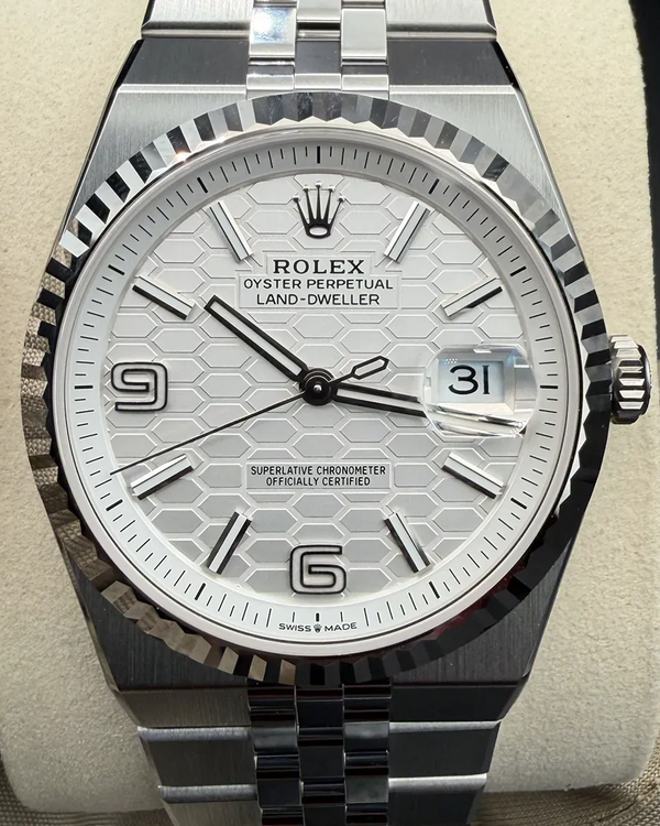 2026 Rolex Land-Dweller 40MM Silver Dial Flat Jubilee Bracelet (127334)