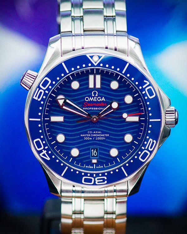 No Reserve - 2022 Omega Seamaster Diver 300M 42MM Blue Dial Steel Bracelet (210.30.42.20.03.001)