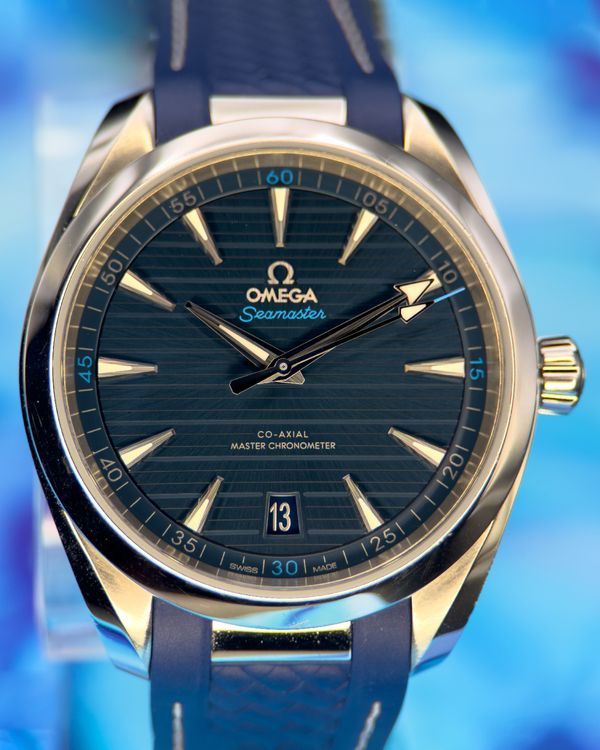 2025 Omega Seamaster Aqua Terra 150M 41MM Blue Dial Rubber Strap (220.12.41.21.03.001)