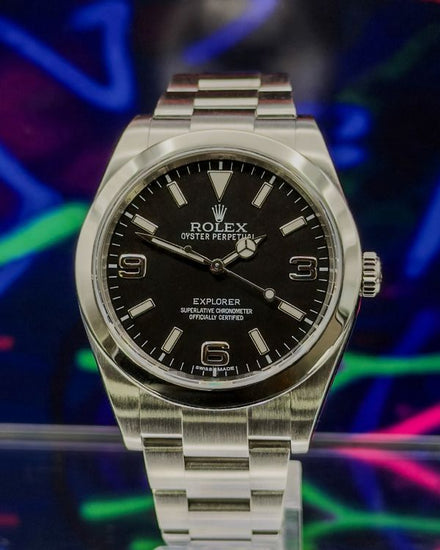 Rolex Explorer 39MM Black Dial Oyster Bracelet (214270)