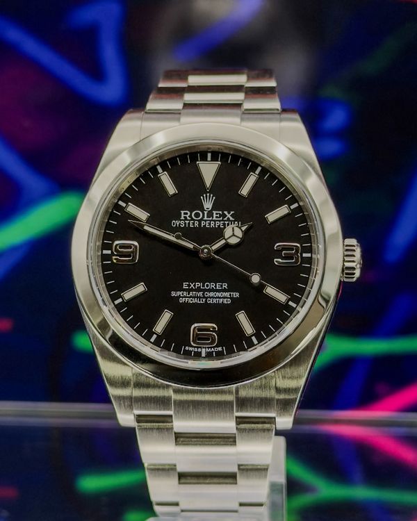Rolex Explorer 39MM Black Dial Oyster Bracelet (214270)