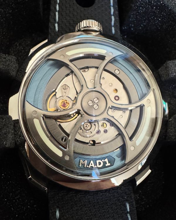 2024 MB&F MAD Edition 1 Edition Blue L.E. 42MM Skeleton Dial Leather Strap (M.A.D.1S)