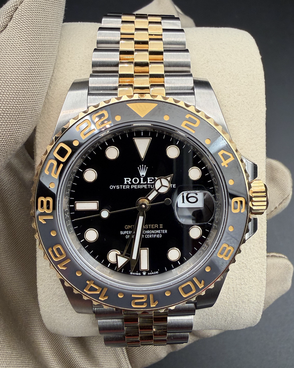 2026 Rolex GMT-Master II "Bumblebee" 40MM Black Dial Two-Tone Jubilee Bracelet (126713GRNR)