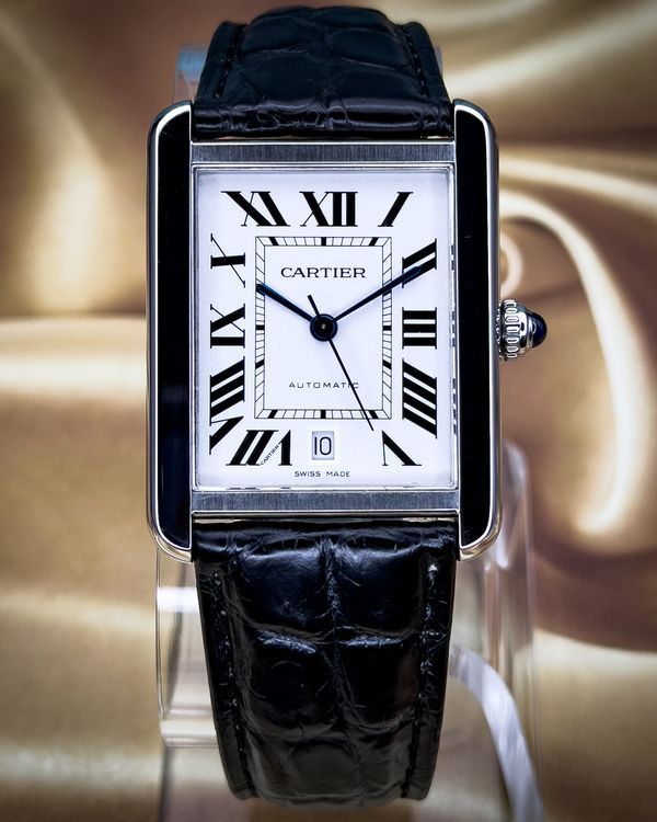 2017 Cartier Tank Solo 31MM Silver Dial Leather Strap (W5200027)