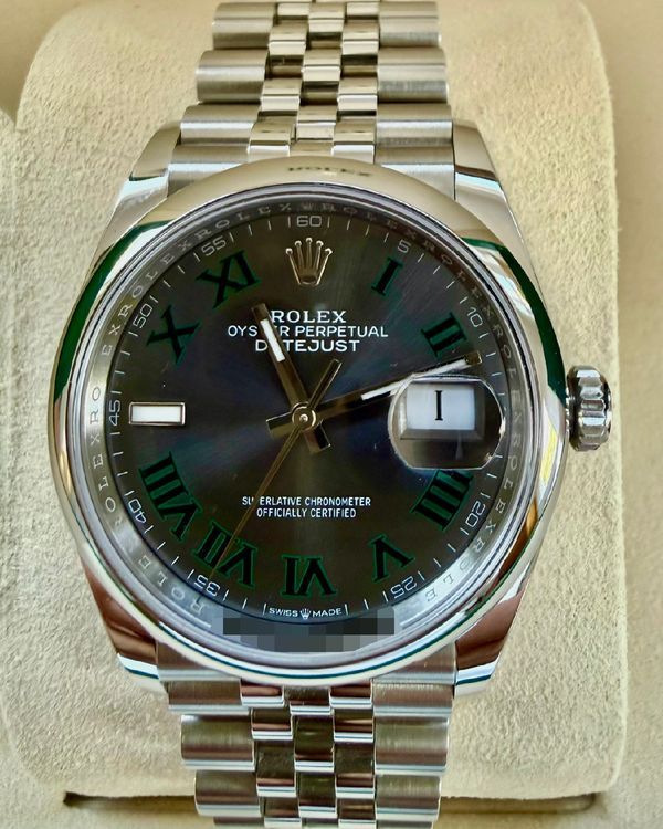 2025 Rolex Datejust "Wimbledon" 36MM Slate Dial Oyster Bracelet (126200)