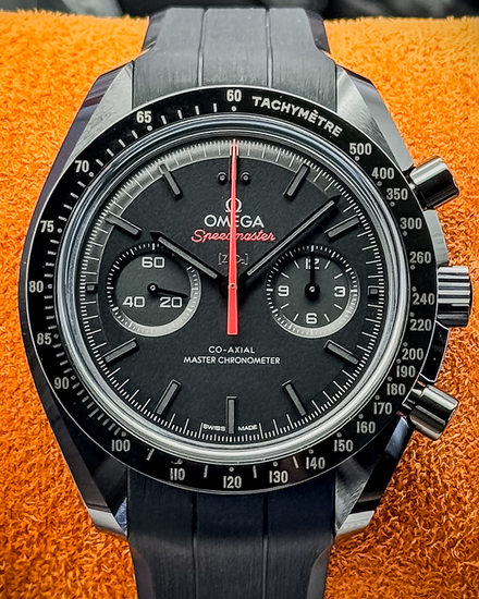 2025 Omega Speedmaster Dark Side of the Moon "Darth Vader" 44.25MM Black Dial Rubber Strap (310.92.44.51.01.001)
