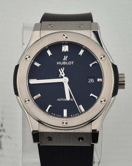 Hublot Classic Fusion 42MM Black Dial Rubber Strap (542.NX.1171.RX)