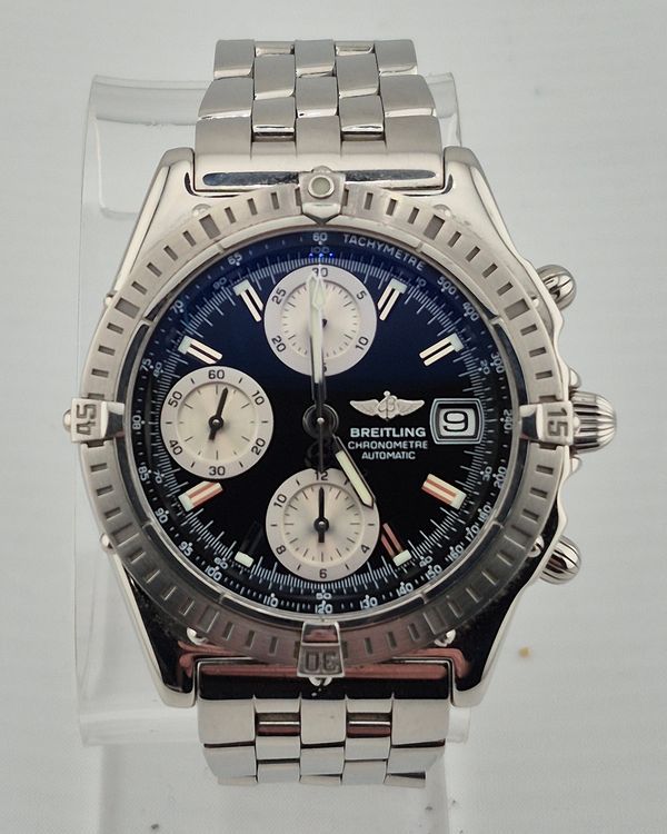 No Reserve - 2003 Breitling Chronomat 38MM Blue Dial Steel Bracelet (A147B45PA)