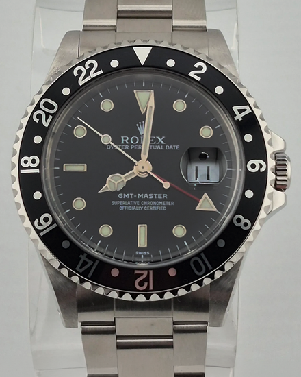 1999 (A Serial) Rolex GMT-Master 40MM Black "Swiss Only" Dial Oyster Bracelet (16700)