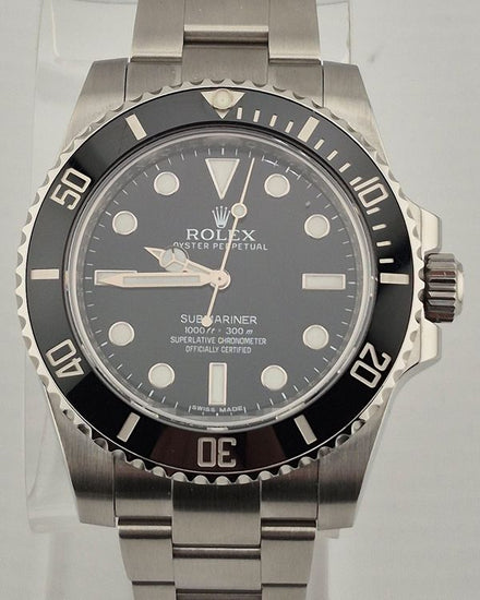 No Reserve - 2012 Rolex Submariner No-Date 40MM Black Dial Oyster Bracelet (114060)