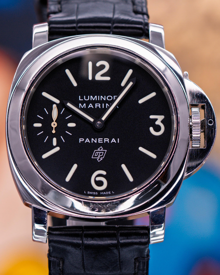 Panerai Luminor Marina 44MM Black Dial Leather Strap (PAM00005)