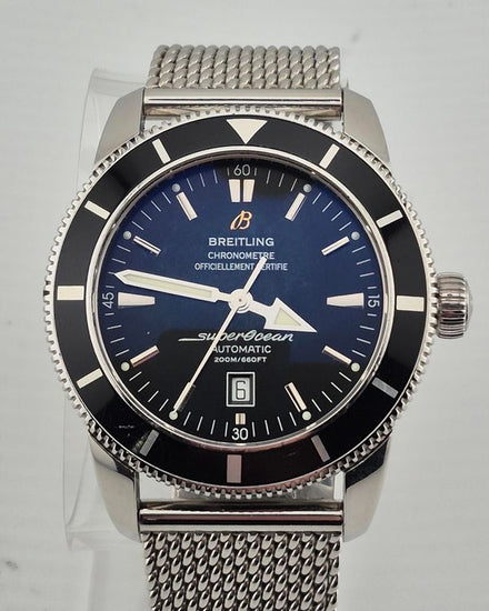 No Reserve - 2009 Breitling Superocean Heritage II 46MM Black Dial Steel Bracelet (A172B68OCA)