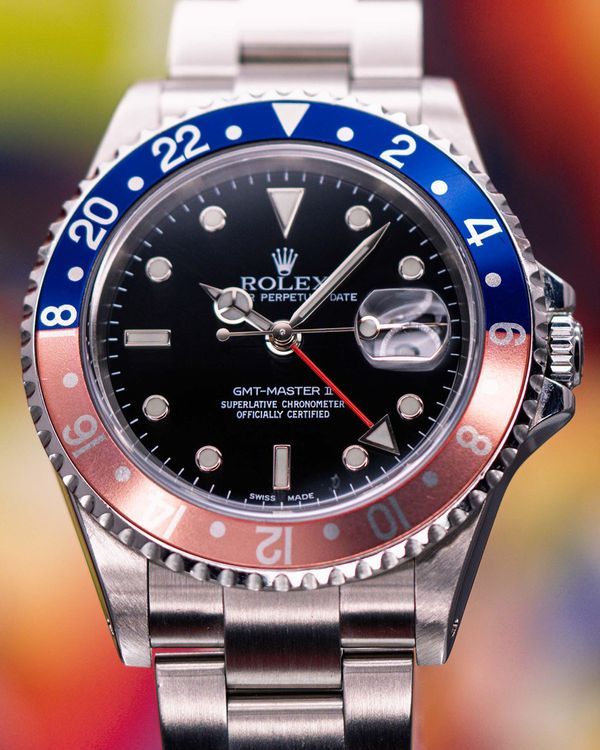 Rolex GMT-Master II "Pepsi" 40MM Black Dial Oyster Bracelet (116719BLRO)