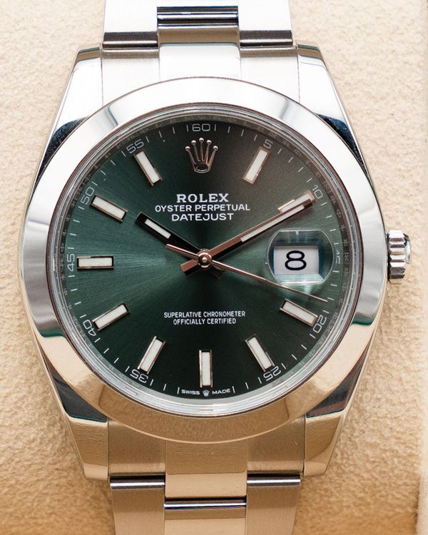 2024 Rolex Datejust 41MM Mint Green Dial Oyster Bracelet(126300)