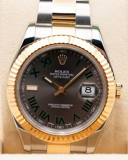 2017 Rolex Datejust II "Wimbledon" 41MM Slate Dial Two-Tone Oyster Bracelet (116333)