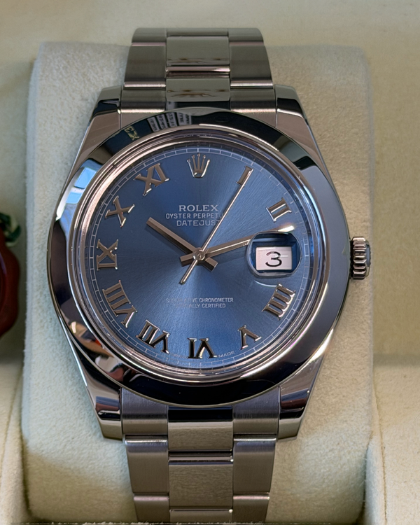 2013 Rolex Datejust II 41MM Blue Dial Oyster Bracelet (116300)