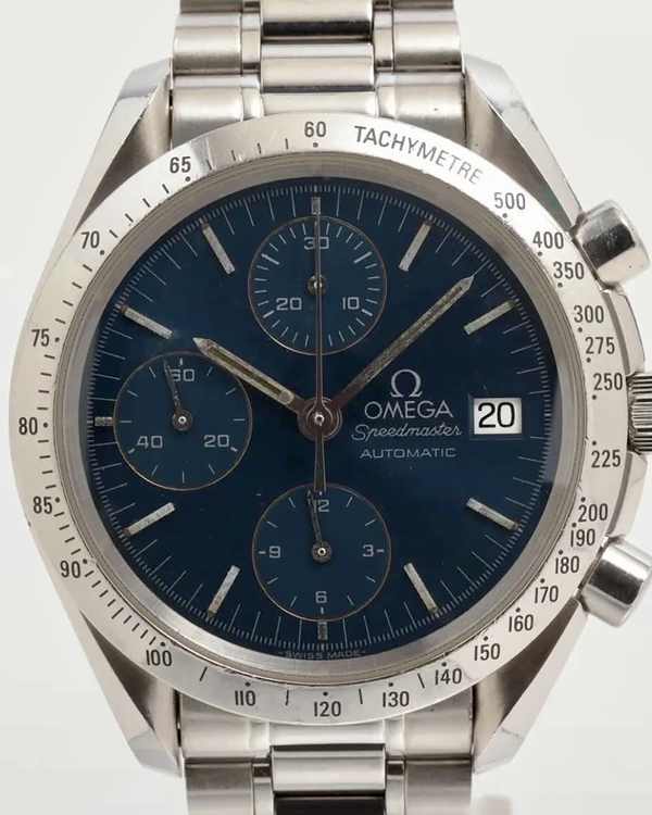 2000 Omega Speedmaster Date Chronograph 39MM Blue Dial Steel Bracelet (3511.80.00)