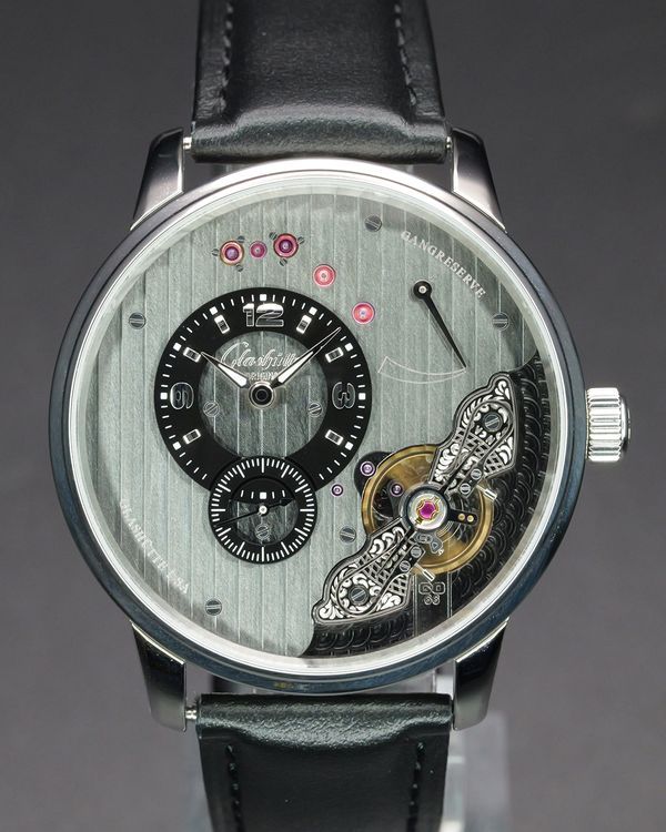 2015 Glashütte Original PanoInverse XL 42MM Silver Dial Leather Strap (1-66-06-04-22-05)