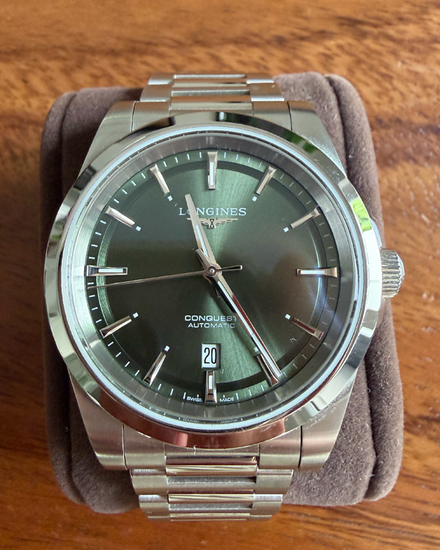 No Reserve - 2025 Longines Conquest 41MM Green Dial Steel Bracelet (L3.830.4.02.6)
