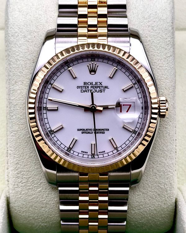 2006 Rolex Datejust 36MM Silver Dial Two-Tone Super Jubilee Bracelet (116233)