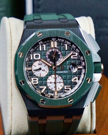 2020 Audemars Piguet Royal Oak Offshore "Green Beast" 44MM Green Dial Rubber Strap (26405CE.OO.A056CA.01.A)