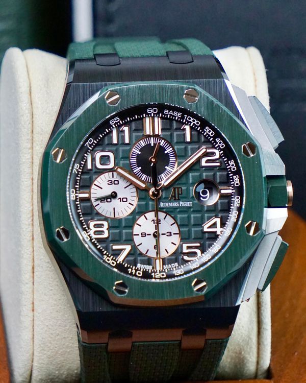 2020 Audemars Piguet Royal Oak Offshore "Green Beast" 44MM Green Dial Rubber Strap (26405CE.OO.A056CA.01.A)