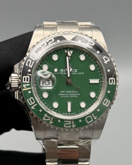 2025 Rolex GMT-Master II "Sprite" 40MM Green Dial White Gold Oyster Bracelet (126729VTNR)