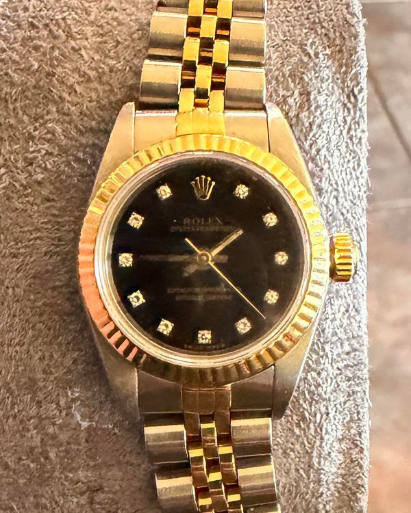 1999 Rolex Oyster Perpetual 26MM Black Dial Two-Tone Jubilee Bracelet (76193)