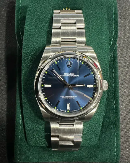 2019 Rolex Oyster Perpetual 39MM Blue Dial Oyster Bracelet (114300)