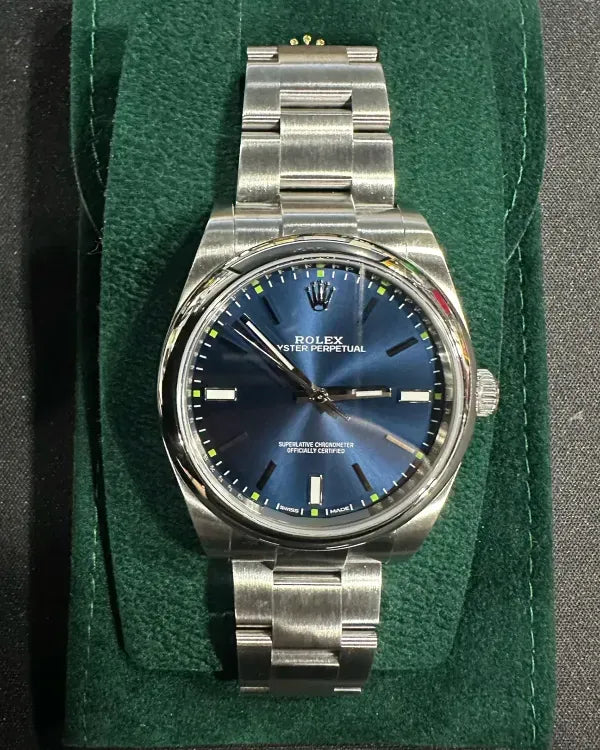 2019 Rolex Oyster Perpetual 39MM Blue Dial Oyster Bracelet (114300)