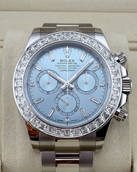 2025 Rolex Cosmograph Daytona 40MM Ice Blue Dial Platinum Oyster Bracelet  (126576TBR)