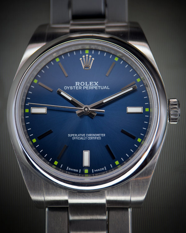 Rolex Oyster Perpetual 39MM Blue Dial Oyster Bracelet (114300)