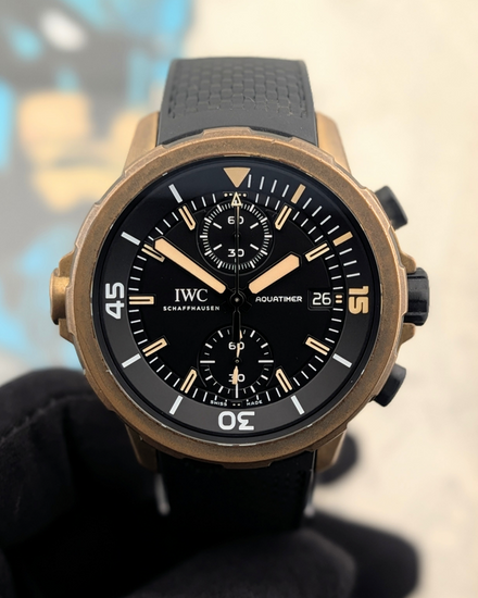 No Reserve - 2021 IWC Schaffhausen Aquatimer "Expedition Charles Darwin" Edition 44MM Black Dial Rubber Strap (IW379503)