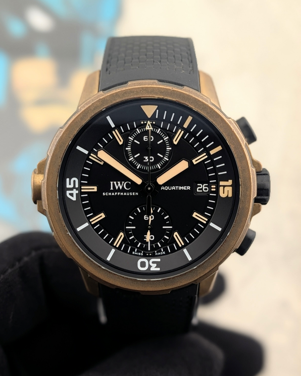 No Reserve - 2021 IWC Schaffhausen Aquatimer "Expedition Charles Darwin" Edition 44MM Black Dial Rubber Strap (IW379503)