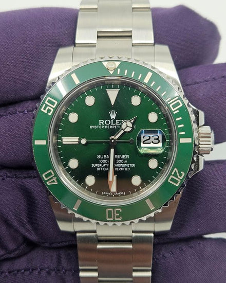 2015 Rolex Submariner Date “Hulk” 40MM Green Dial Oyster Bracelet (116610LV)