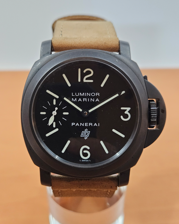 2003 Panerai Luminor Marina PVD Paneristi “Hammer” L.E. 44MM Black Dial Leather Strap (PAM00195)