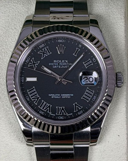 2012 Rolex Datejust II 41MM Black Dial Oyster Bracelet (116334)