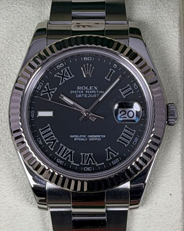 2012 Rolex Datejust II 41MM Black Dial Oyster Bracelet (116334)