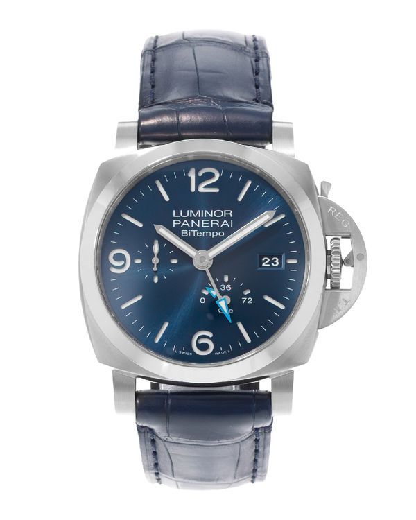 Panerai Luminor Bitempo 44MM Blue Dial Leather Strap (PAM01361)